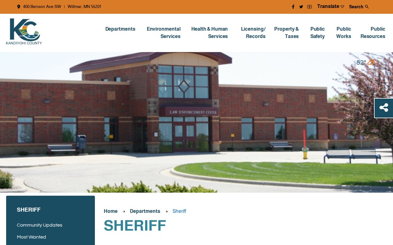 Kandiyohi County Sheriff records and custody-source information